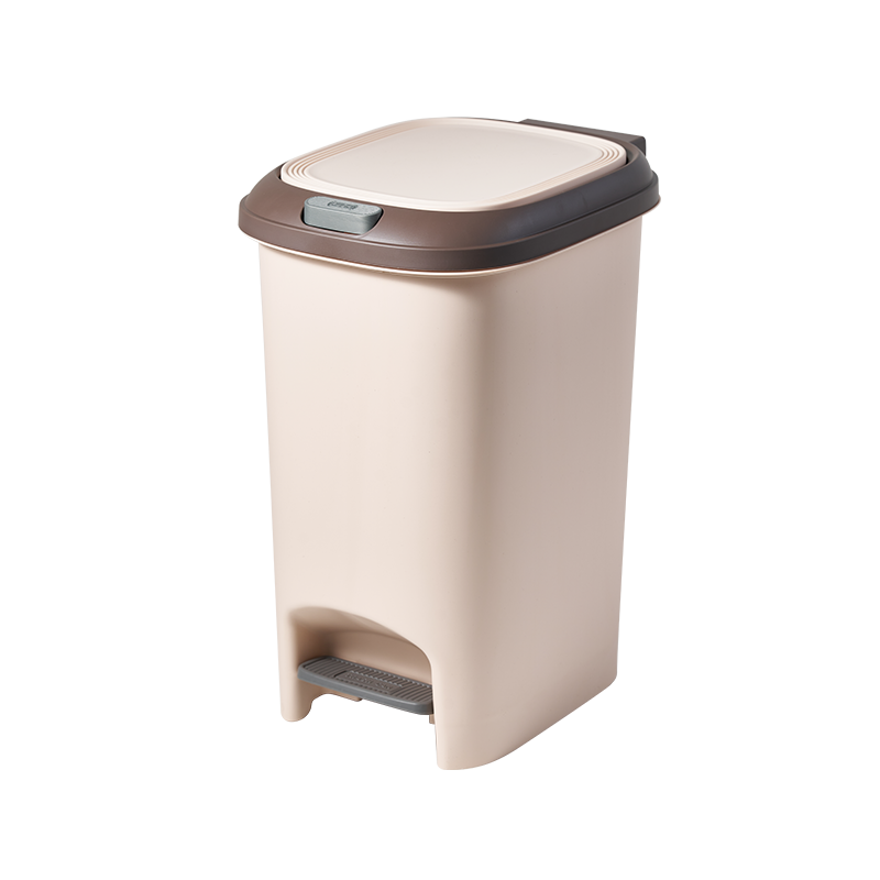 Plastic Pedal Waste Bin | Ansheng Hands-Free Pedal Trash Can For Bathroom & Kitchen